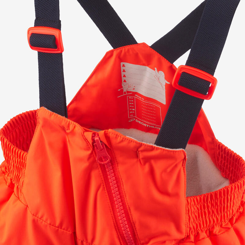 Çocuk Kayak Pantolonu - 1-5 Yaş - Turuncu - BIB 500 Toddler