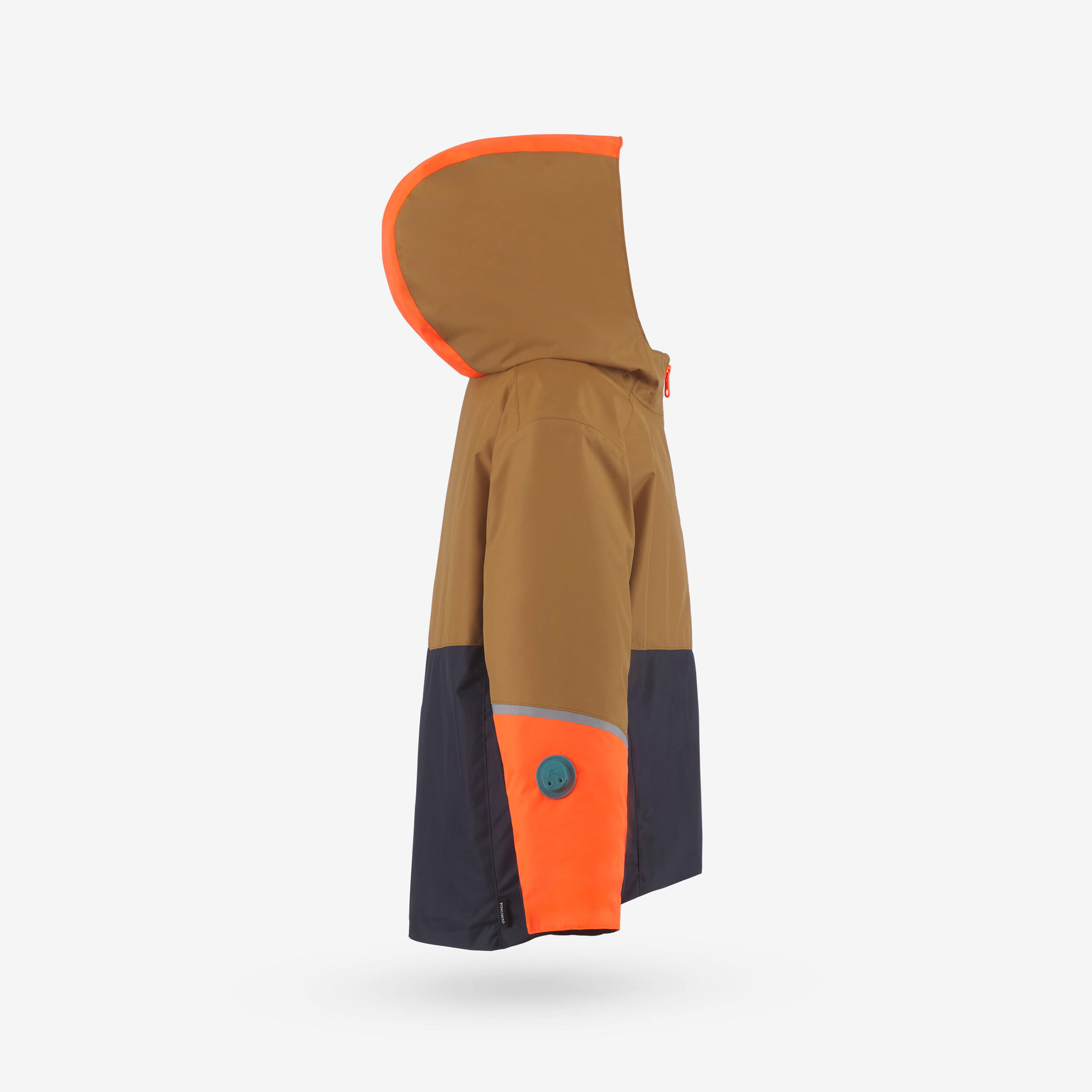 Kids’ warm and adjustable ski jacket, 1-5 years, 500 Toddler- Brown and Blue