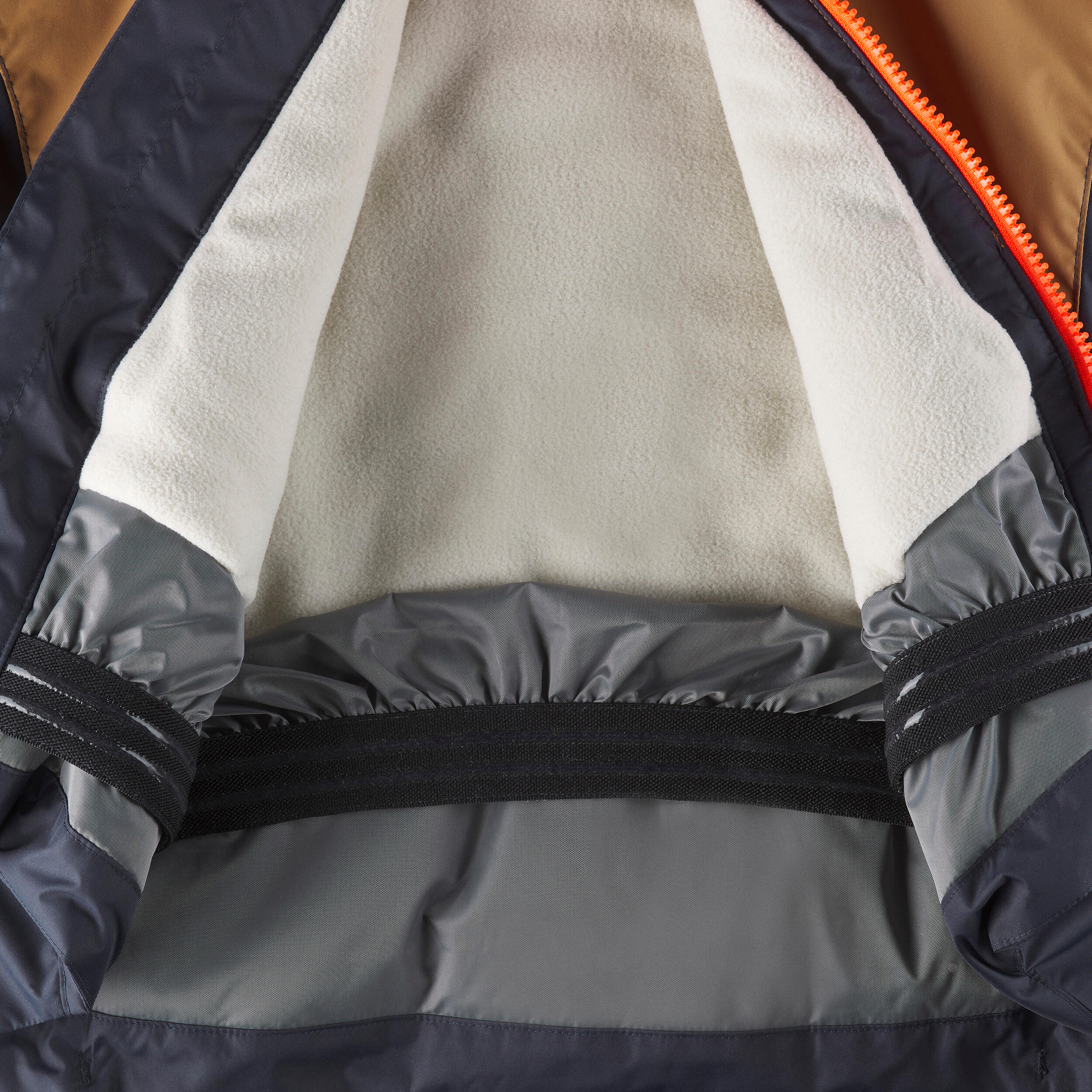 Kids’ warm and adjustable ski jacket, 1-5 years, 500 Toddler- Brown and Blue