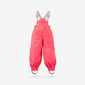 Pantalón de esquí cálido niños 1-5 años, BIB 500 Toddler rosa