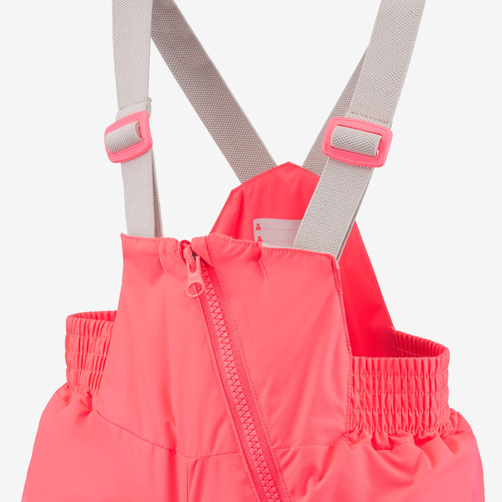 Roze dečji kombinezon za skijanje 500 (1–5 godina)