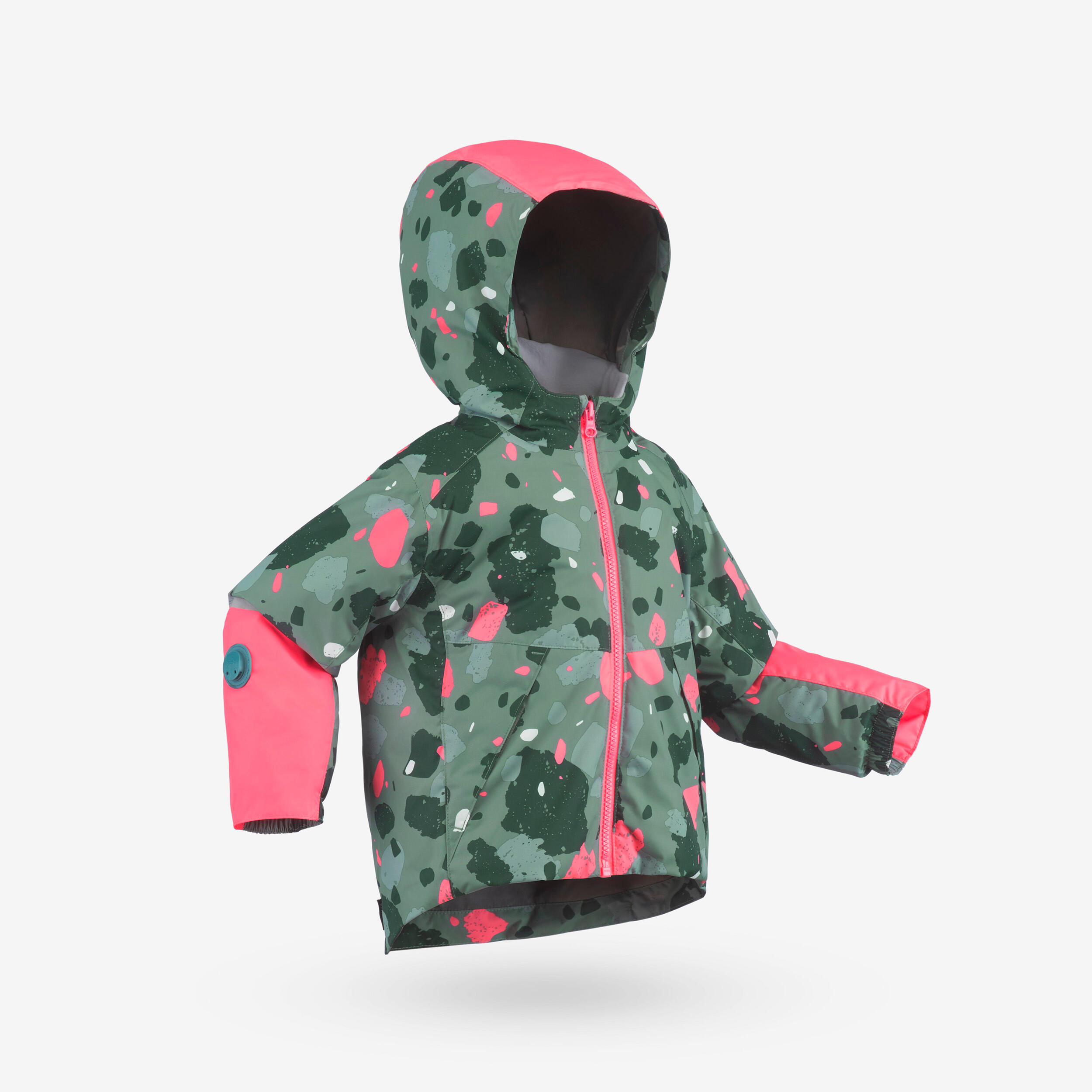WEDZE Giacca sci bambino 500 Toddler rosa e verde