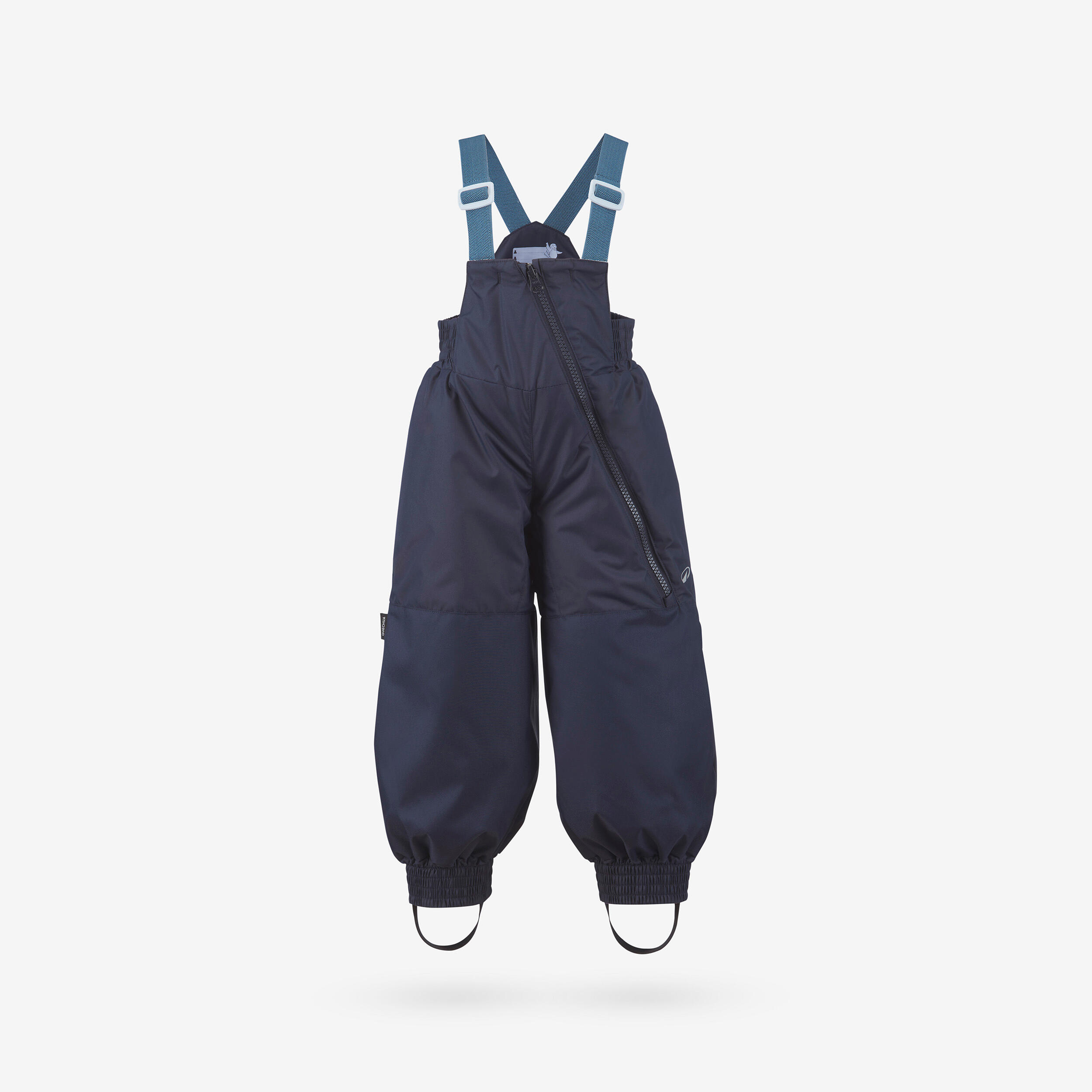 WEDZE Lyžiarske hrejivé nohavice pre deti od 1 do 5 rokov BIB 500 Toddler modré 73-81 cm