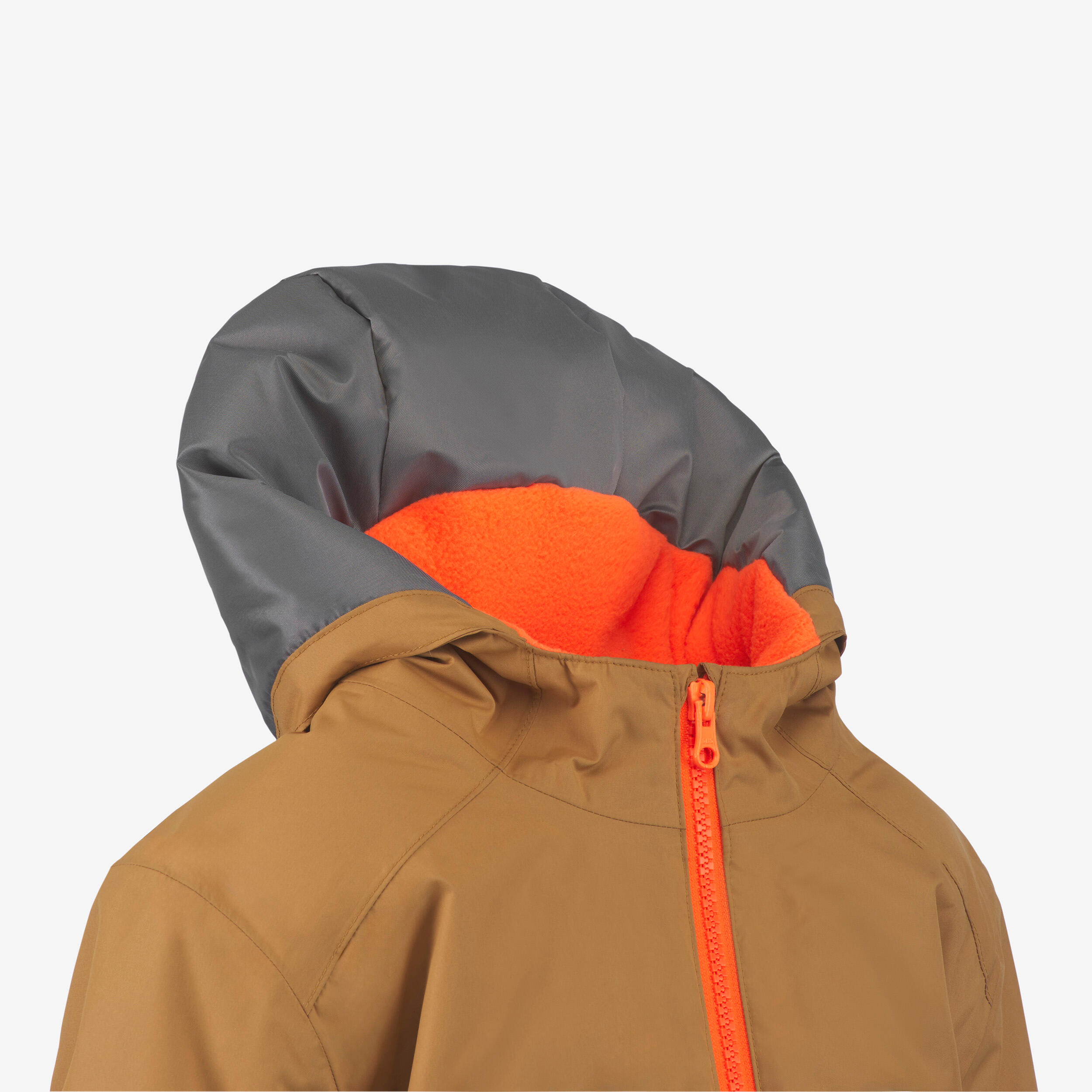 Kids’ warm and adjustable ski jacket, 1-5 years, 500 Toddler- Brown and Blue