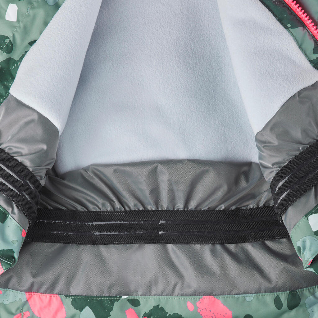 Παιδικό ζεστό και ρυθμιζόμενο μπουφάν σκι 1-5 ετών, 500 Toddler - Ροζ & Πράσινο