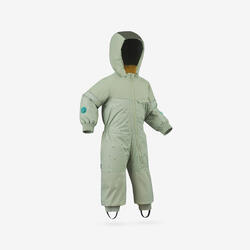 Combinaison de ski chaude et réglable enfant 1-5 ans, 500 Toddler marron/orange