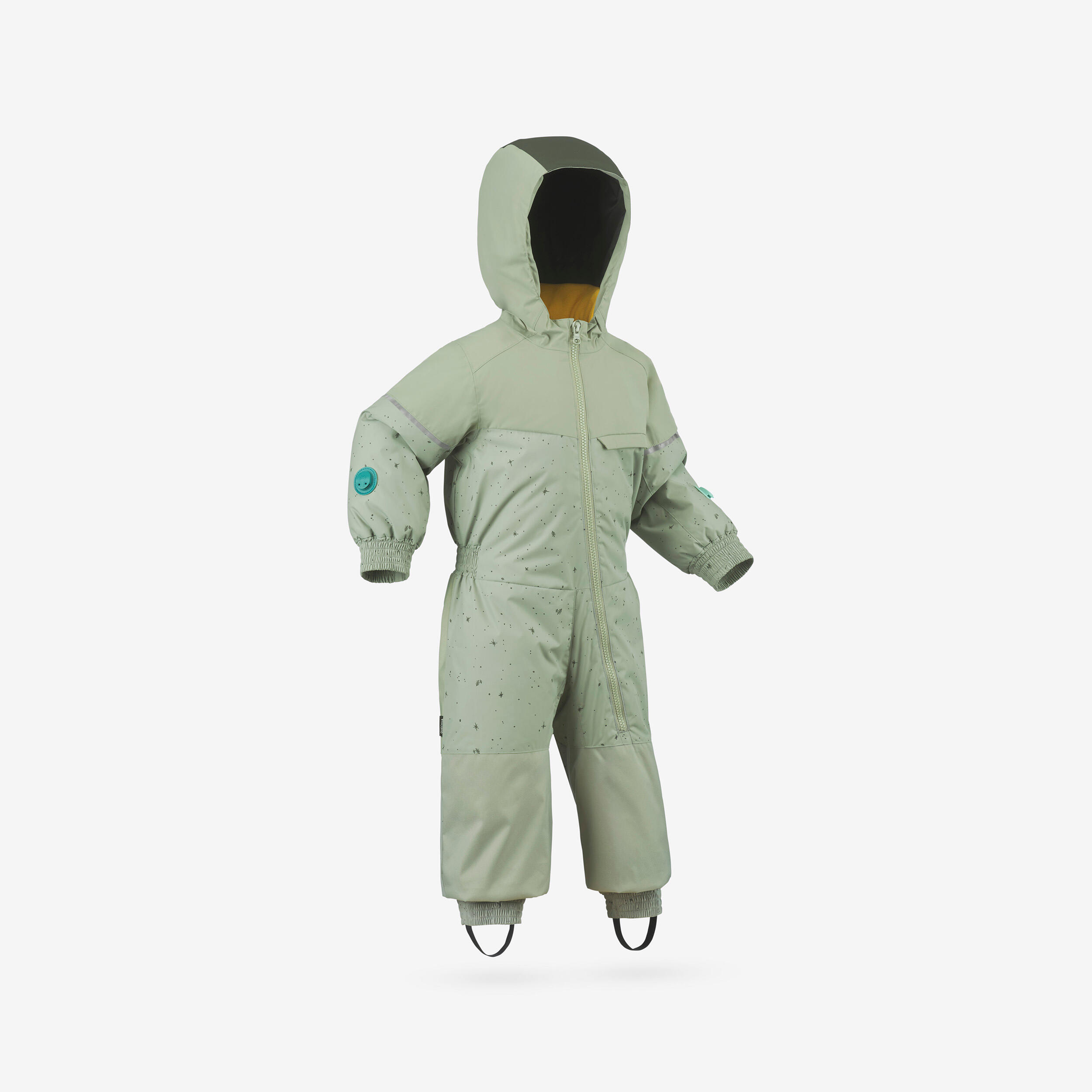 WEDZE Kids’ warm and adjustable ski suit - 1-5 Years, 500 Toddler - Khaki