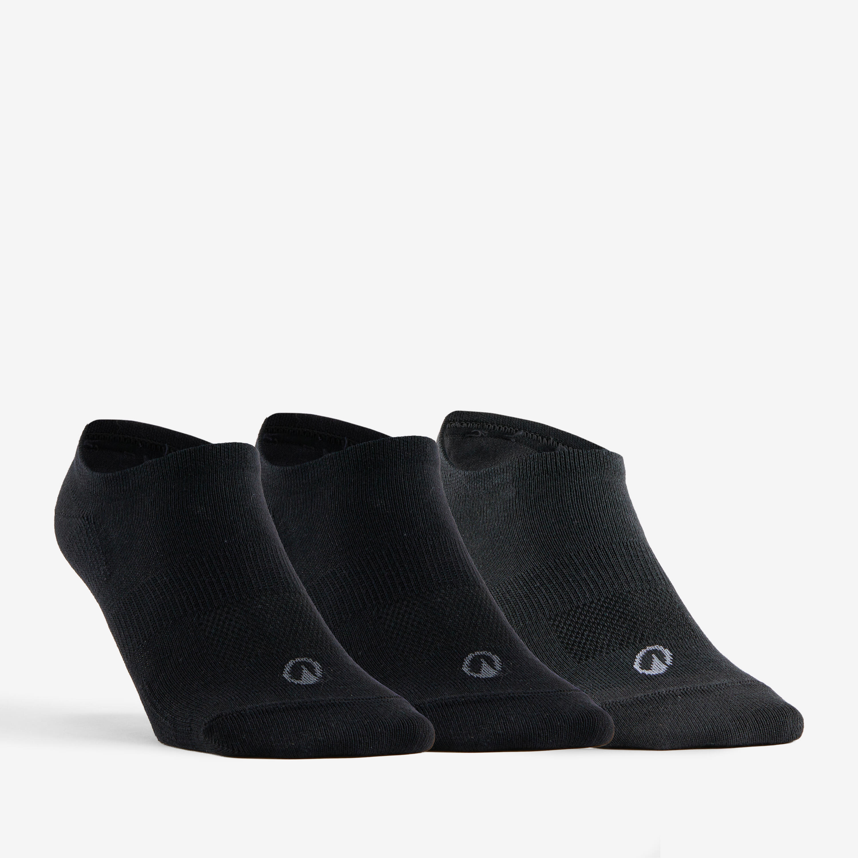 Set 3 Perechi Şosete Scurte Tenis RS160 Negru-Gri Adulți
