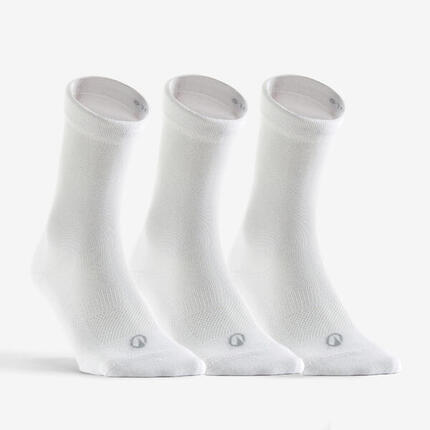 CHAUSSETTES DE SPORT HAUTES RS 160 GRIS LOT DE 3