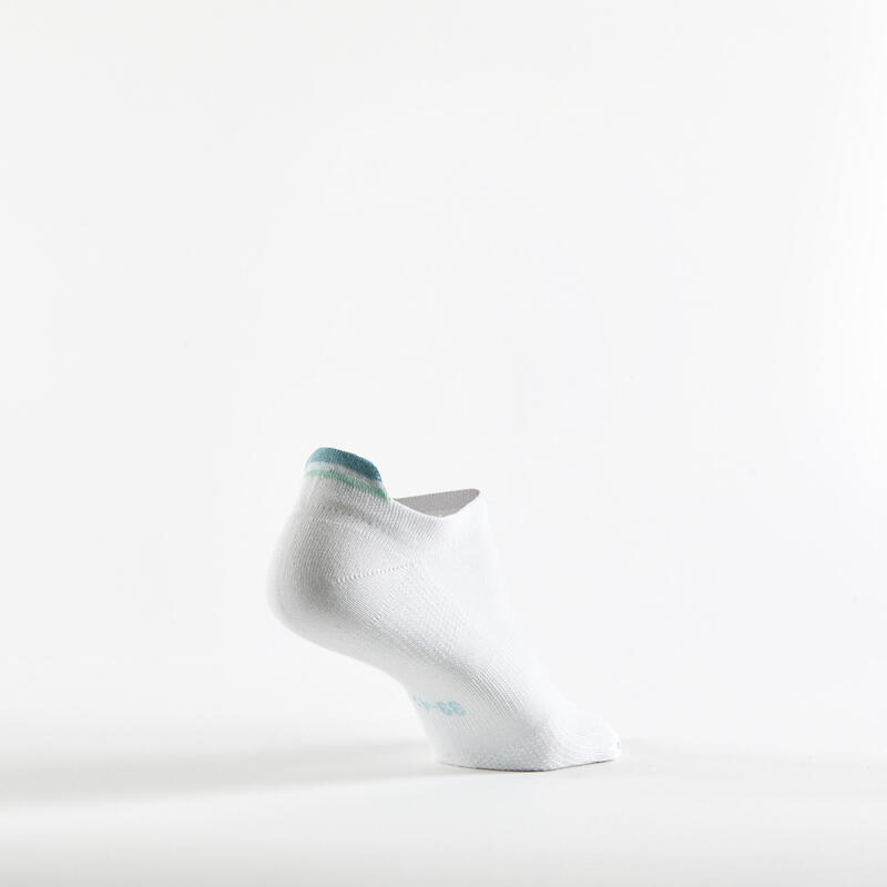 CHAUSSETTES DE SPORT BASSES ARTENGO RS 160 VERT BLANC VERT LOT DE 3