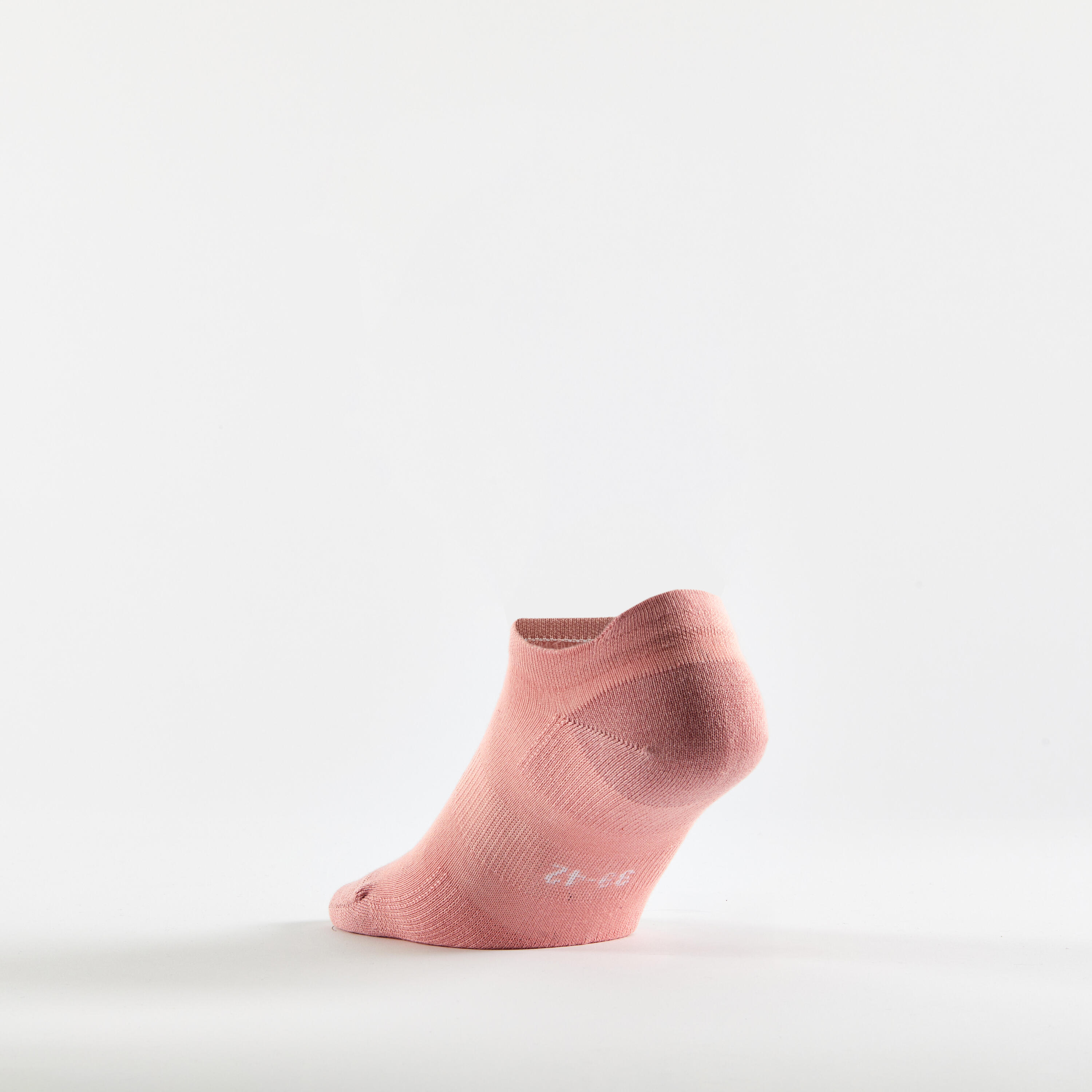 Chaussettes de sport basses Artengo RS 160 motif rose lot de 3. 4/5
