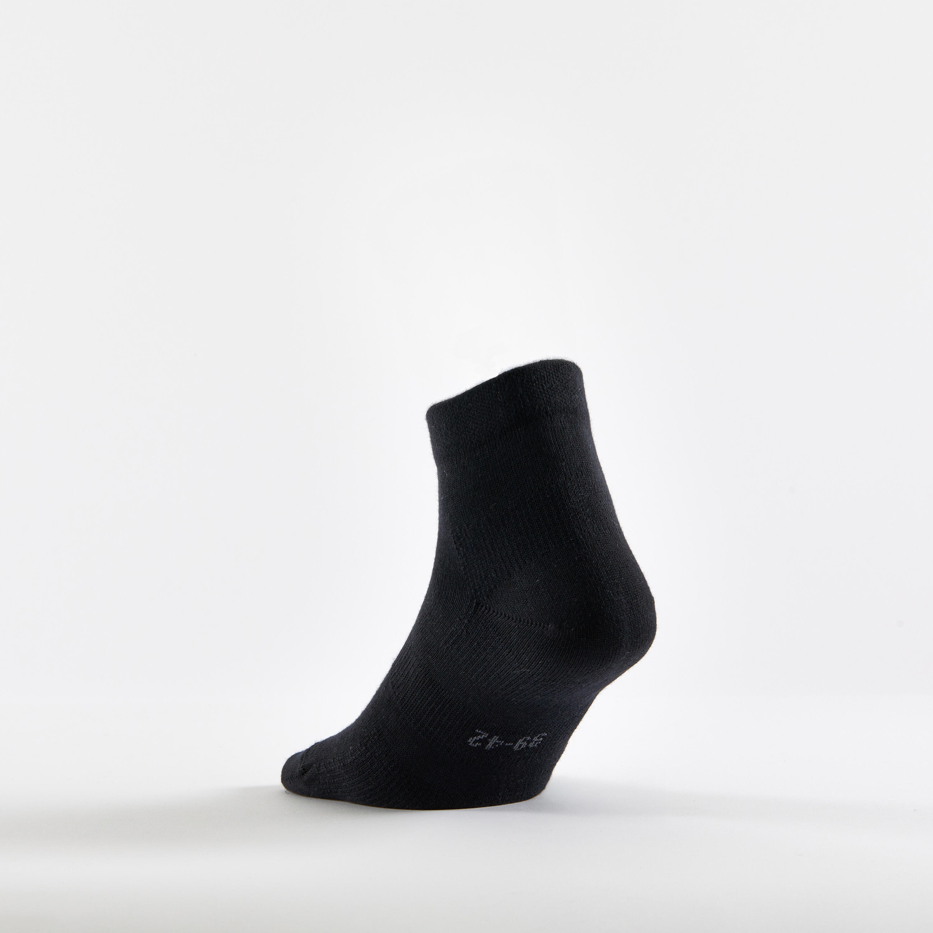 CALCETINES DE DEPORTE MEDIA CAÑA RS 160 NEGROS LOTE DE 3 PARES. 4/5