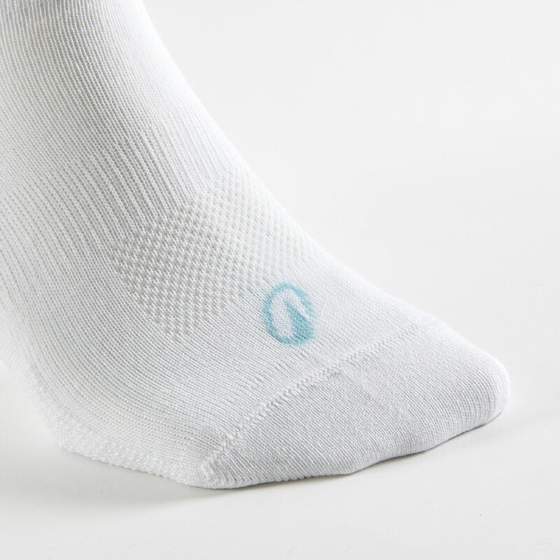 CHAUSSETTES DE SPORT BASSES ARTENGO RS 160 VERT BLANC VERT LOT DE 3