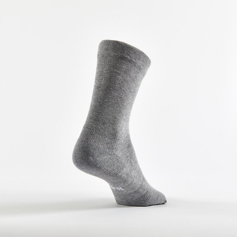 CHAUSSETTES DE SPORT HAUTES RS 160 GRIS LOT DE 3