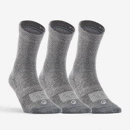 CHAUSSETTES DE SPORT HAUTES RS 160 GRIS LOT DE 3