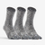 CHAUSSETTES DE SPORT HAUTES RS 160 GRIS LOT DE 3