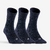 CHAUSSETTES DE SPORT HAUTES RS 160 MARINE LOT DE 3