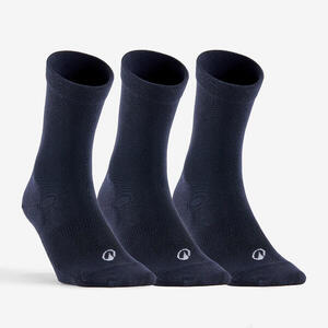 Calcetines altos de tenis Pack de 3 Artengo RS 160 azul marino