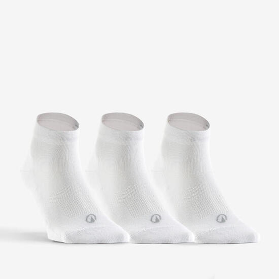 CHAUSSETTES DE SPORT MI-HAUTES RS 160 BLANCHES LOT DE 3.