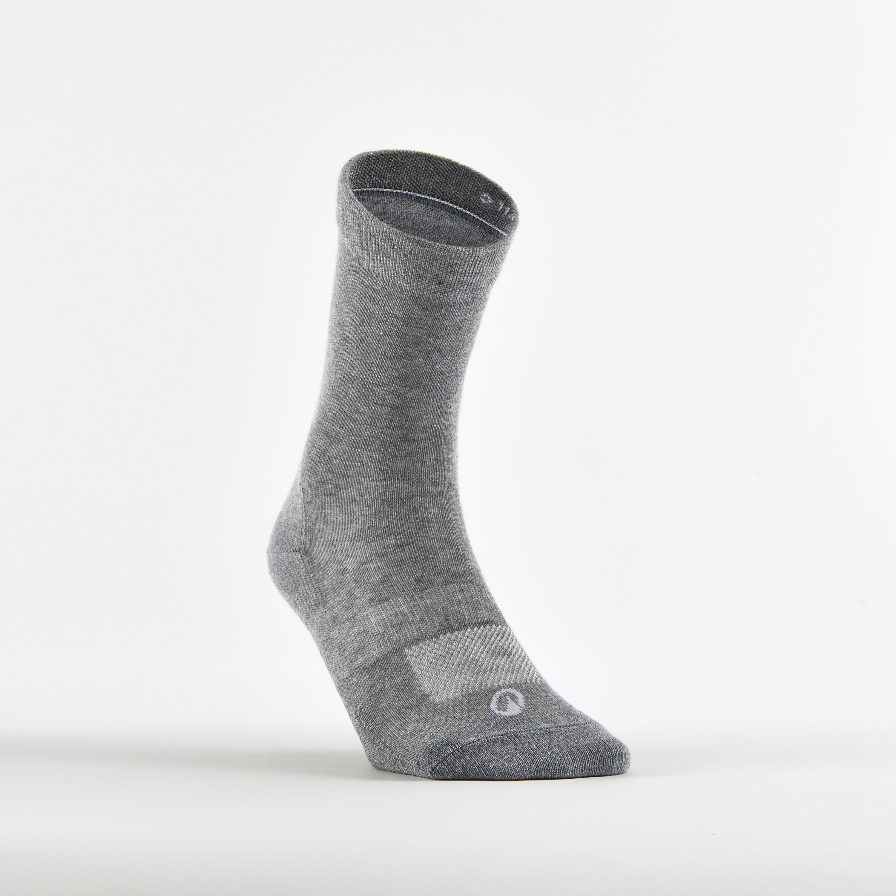 Calcetines altos de tenis Pack de 3 Artengo RS 160 gris 2/5
