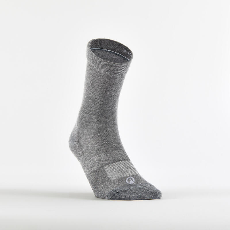 CHAUSSETTES DE SPORT HAUTES RS 160 GRIS LOT DE 3