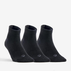 CHAUSSETTES DE SPORT MI-HAUTES RS 160 KAKI NOIR LOT DE 3.