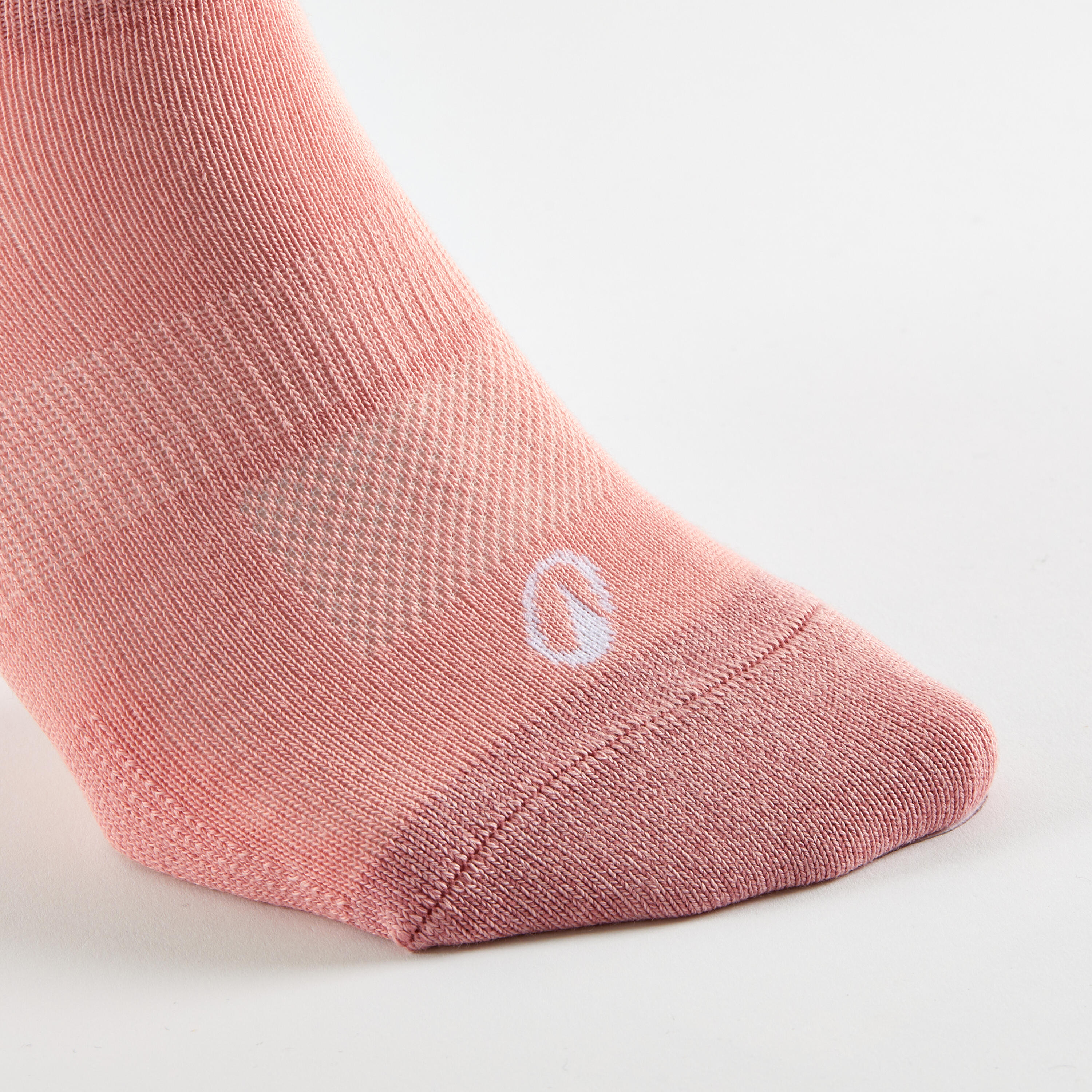 Chaussettes de sport basses Artengo RS 160 motif rose lot de 3. 3/5