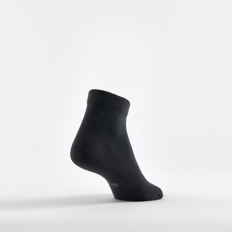 Chaussettes de sport mi-hautes artengo rs 160 noir lot de 3