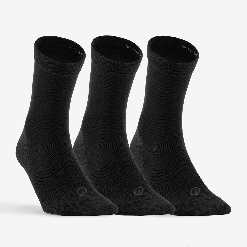 CHAUSSETTES DE SPORT HAUTES  RS 160 NOIR LOT DE 3