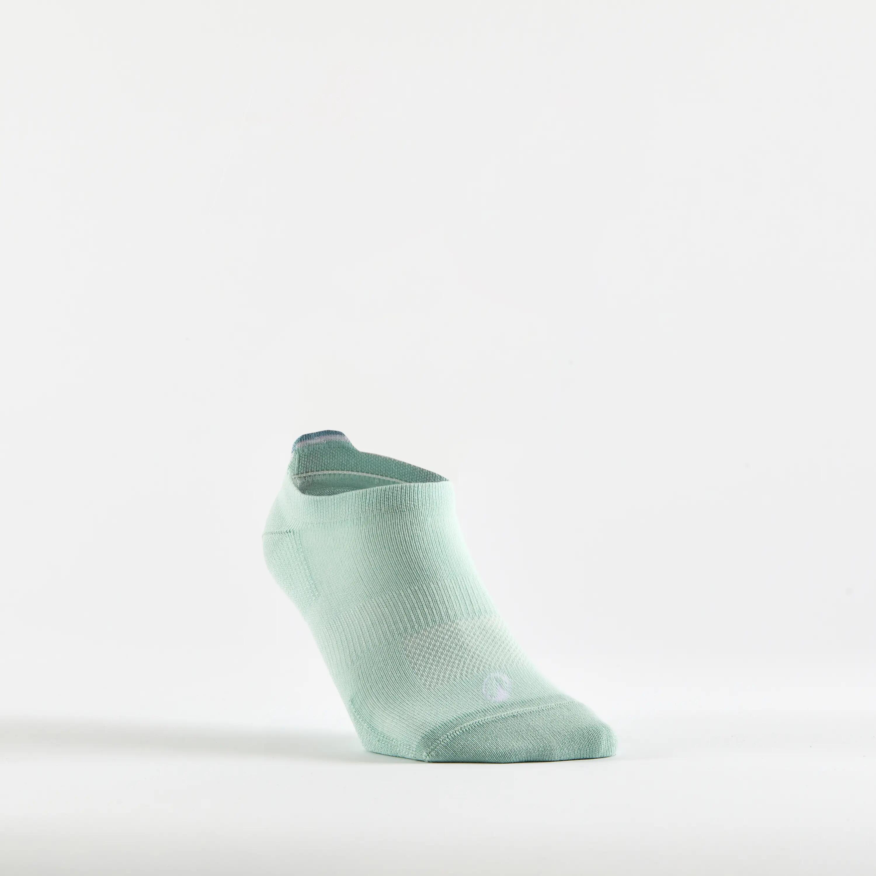 Calcetines cortos de tenis Pack de 3 Artengo RS 160 verde blanco 8/9