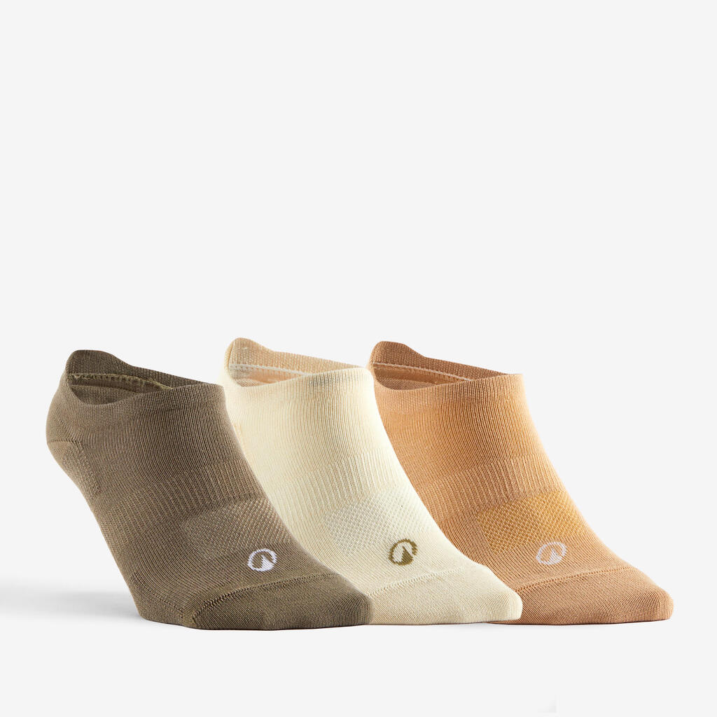 Low Sports Socks RS 160 Tri-Pack - Brown/Beige