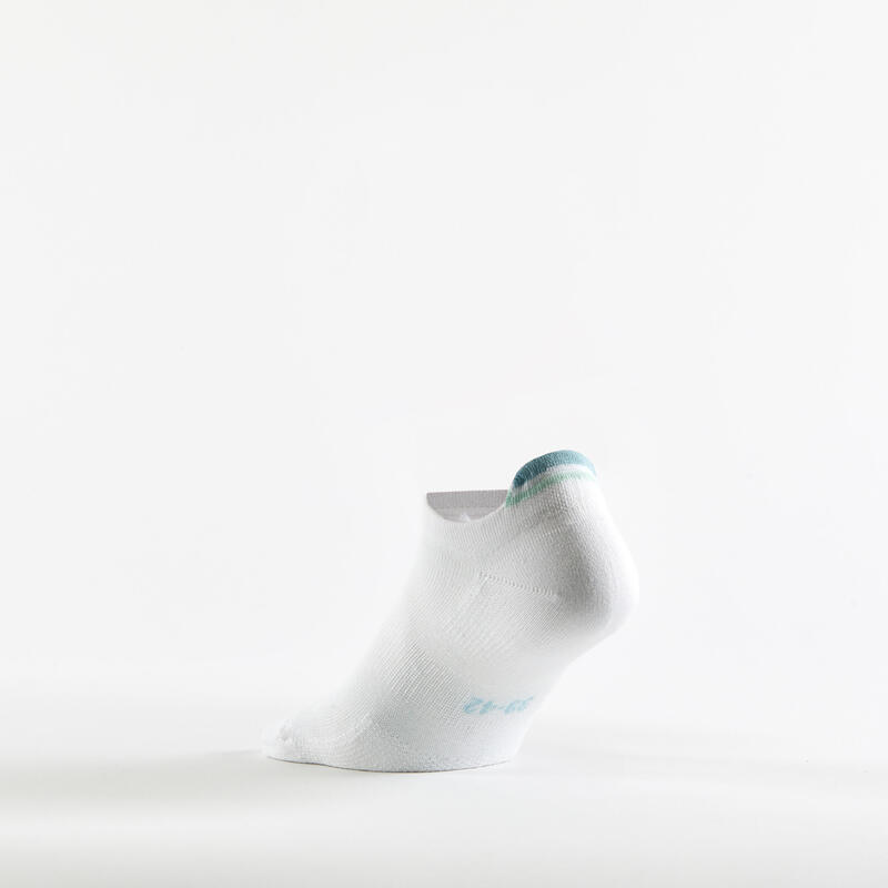 CHAUSSETTES DE SPORT BASSES ARTENGO RS 160 VERT BLANC VERT LOT DE 3