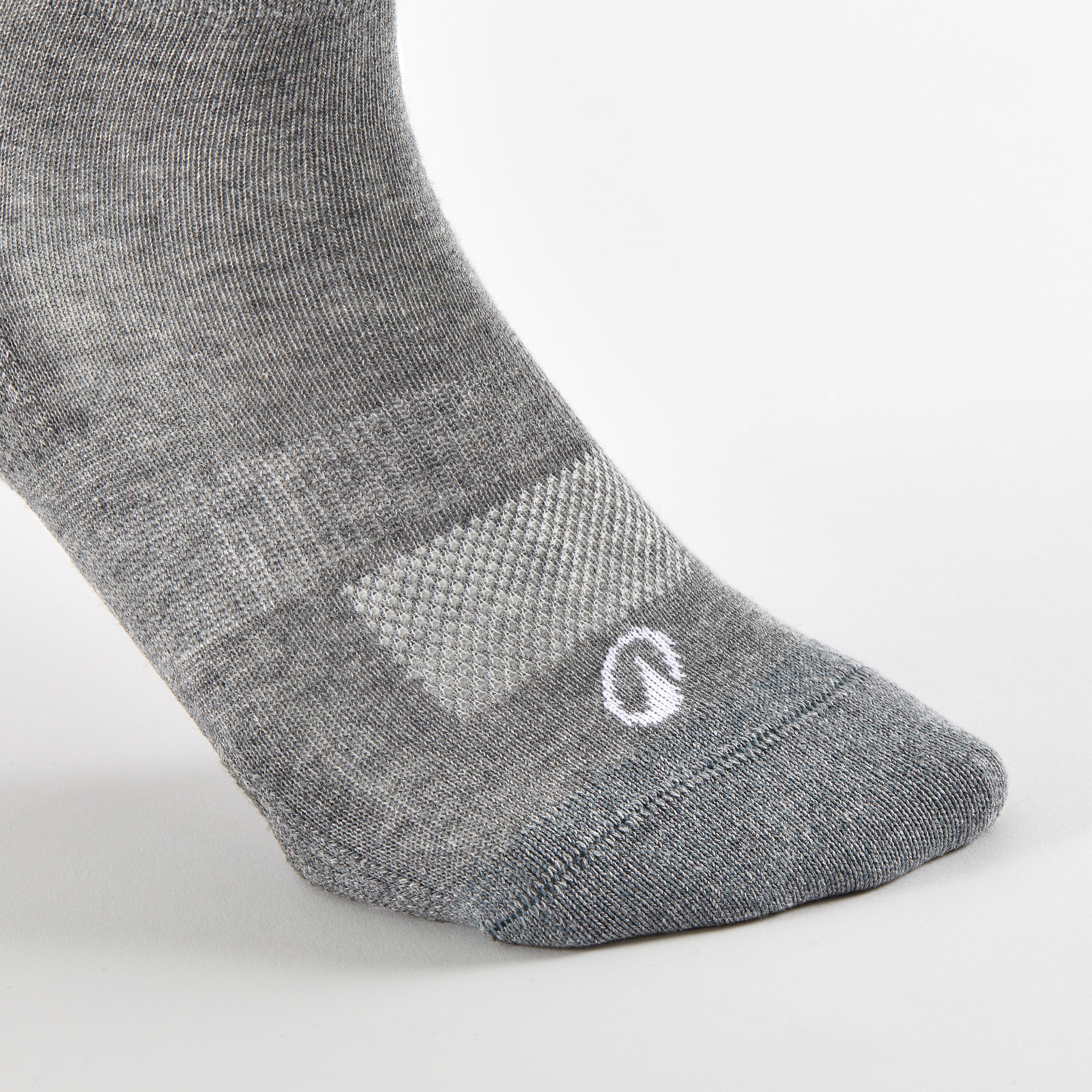 Chaussettes de tennis mi-hautes x3 - Artengo RS 160 gris 3/5