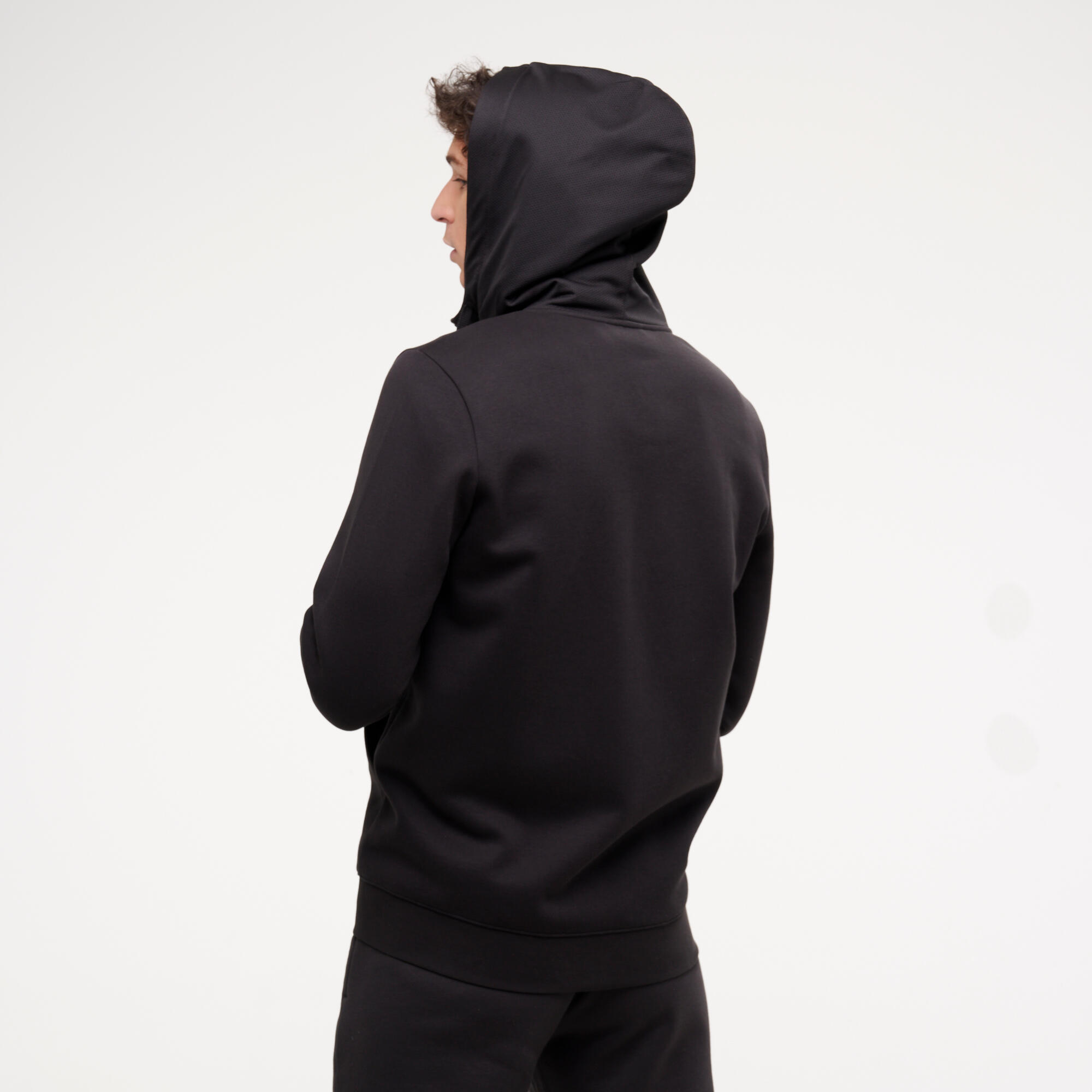Sweat zippé de fitness homme, noir 9/11