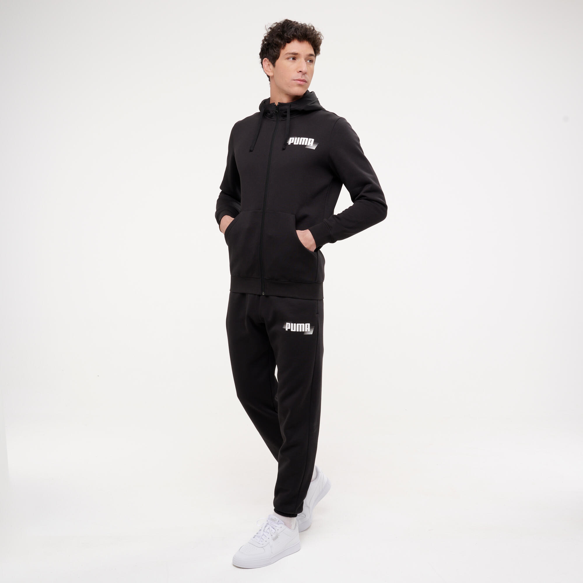 Sweat zippé de fitness homme, noir 2/11