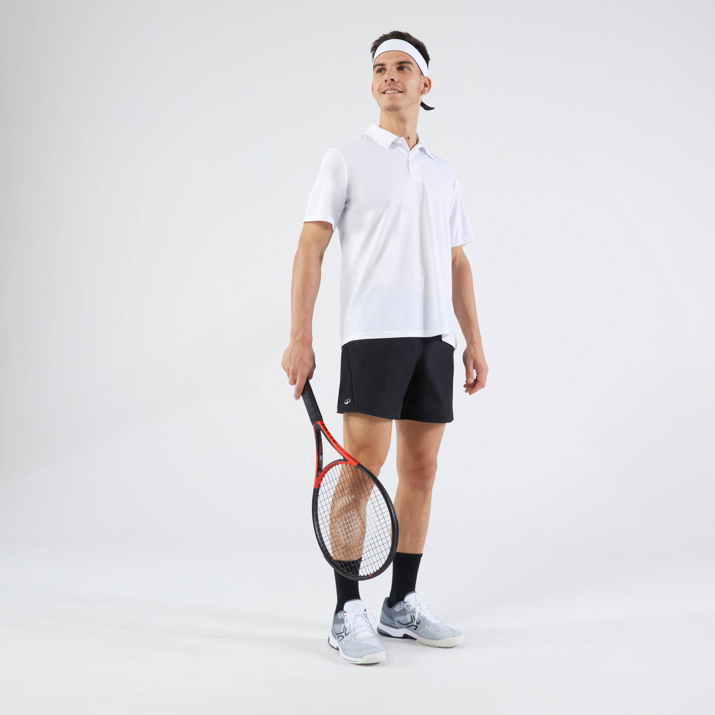 Men Tennis Shorts Quick Dry Regular Fit Black -  2