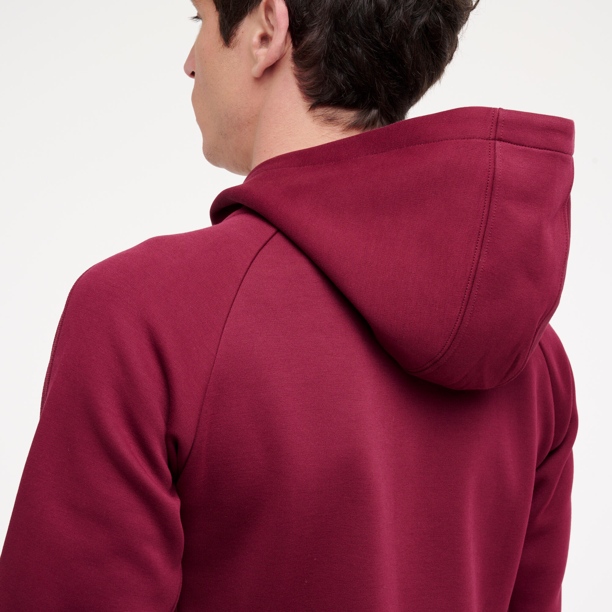 Sweat à capuche zippé active homme, bordeaux 4/9