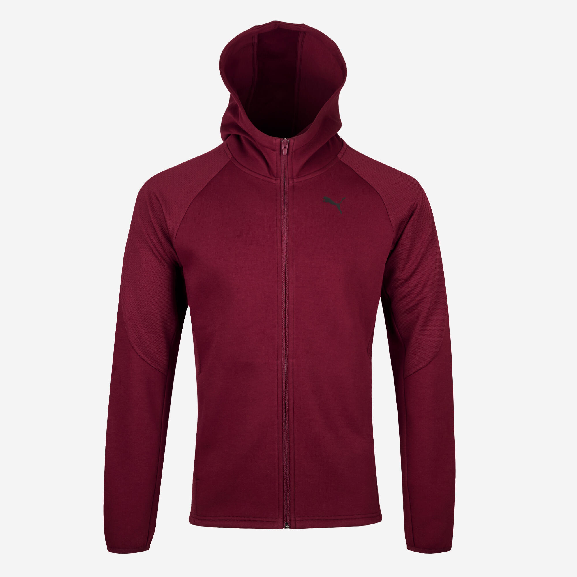 Sweat à capuche zippé active homme, bordeaux 9/9
