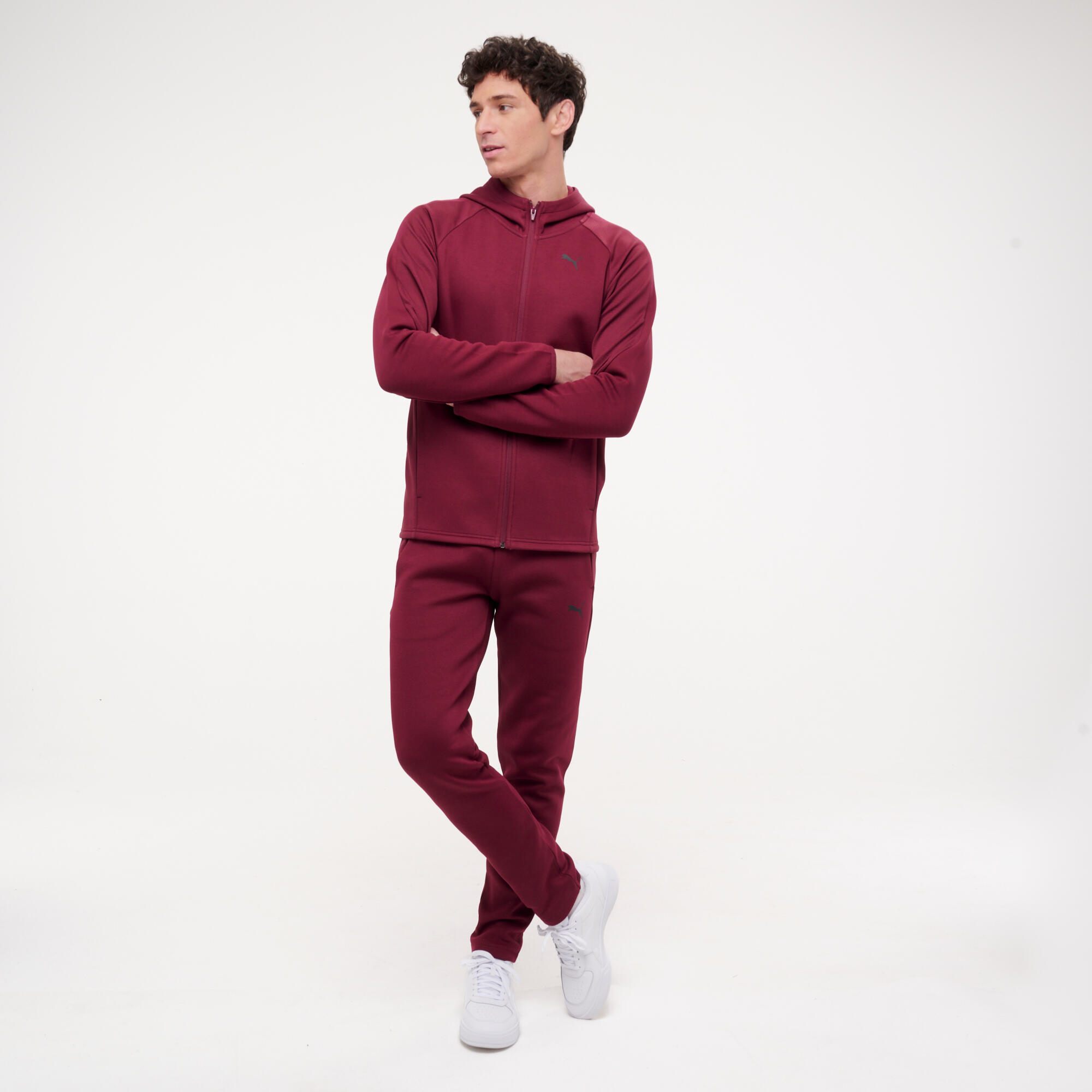 Pantalon de jogging active homme, bordeaux 3/8