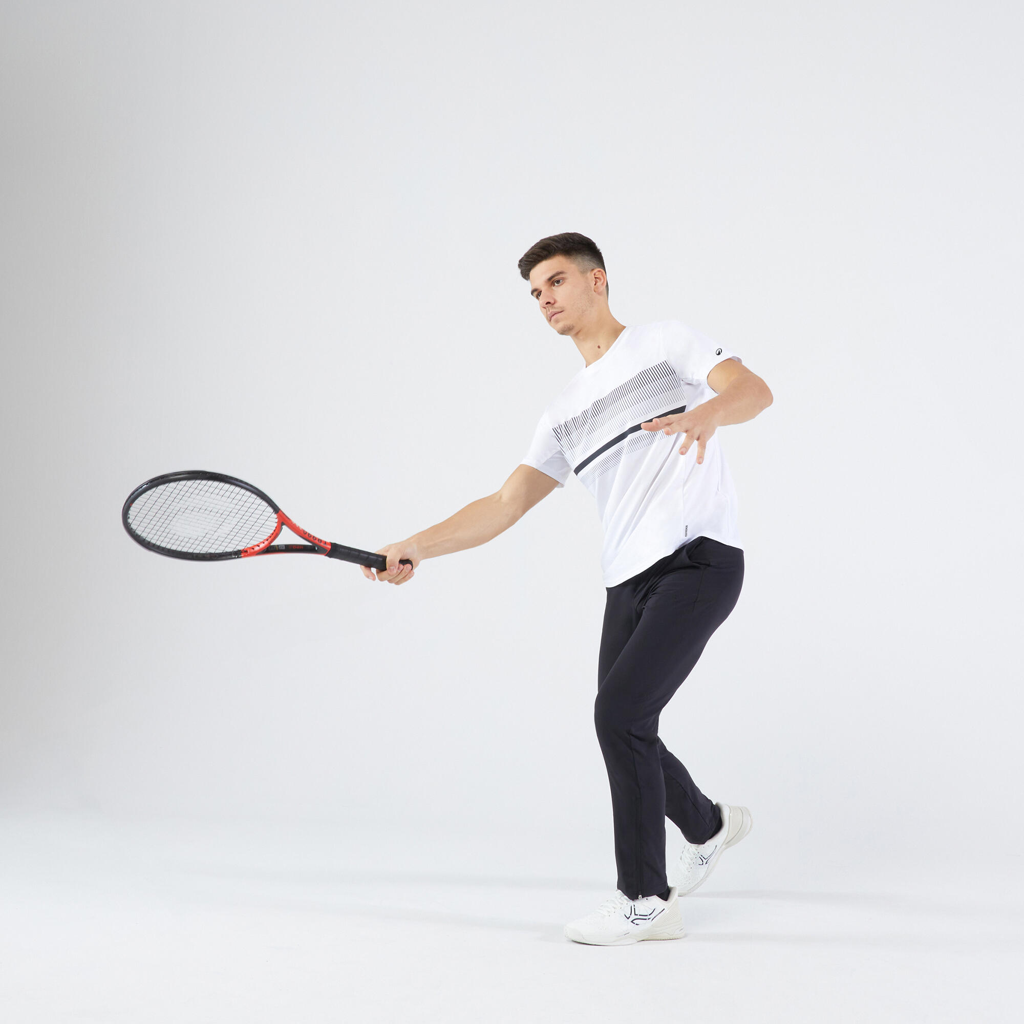 T-shirt tennis uomo ESSENTIAL 100 bianca 2/5