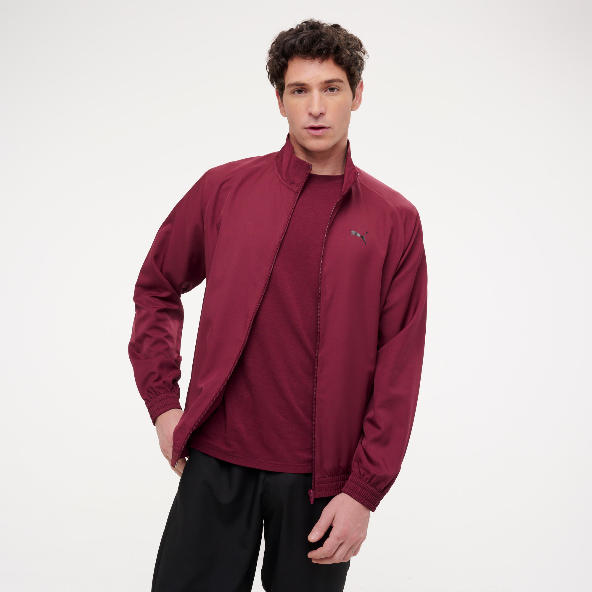 Woven vest heren bordeaux 2/9