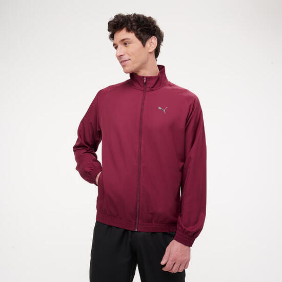 Trainingsjacke Herren - Woven bordeauxrot