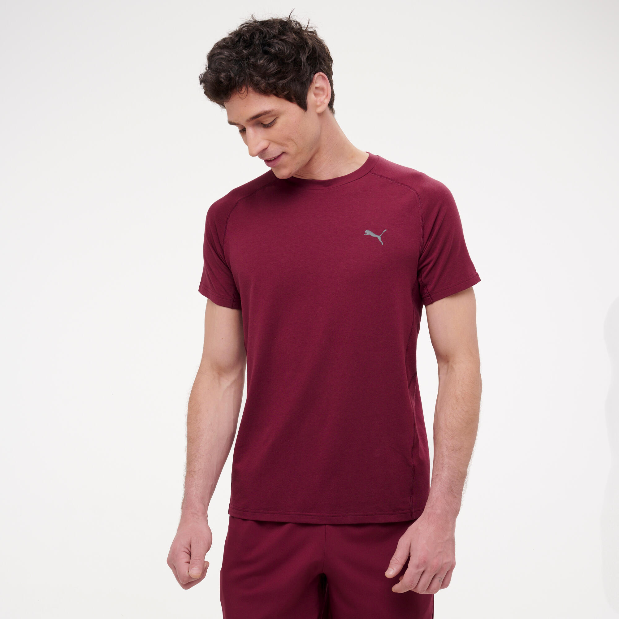 Men's Short-Sleeved T-Shirt Active Burgundy Decathlon