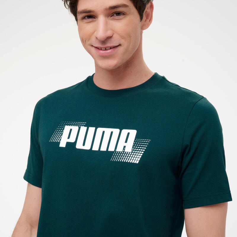 Tricou bumbac Puma Verde Bărbați