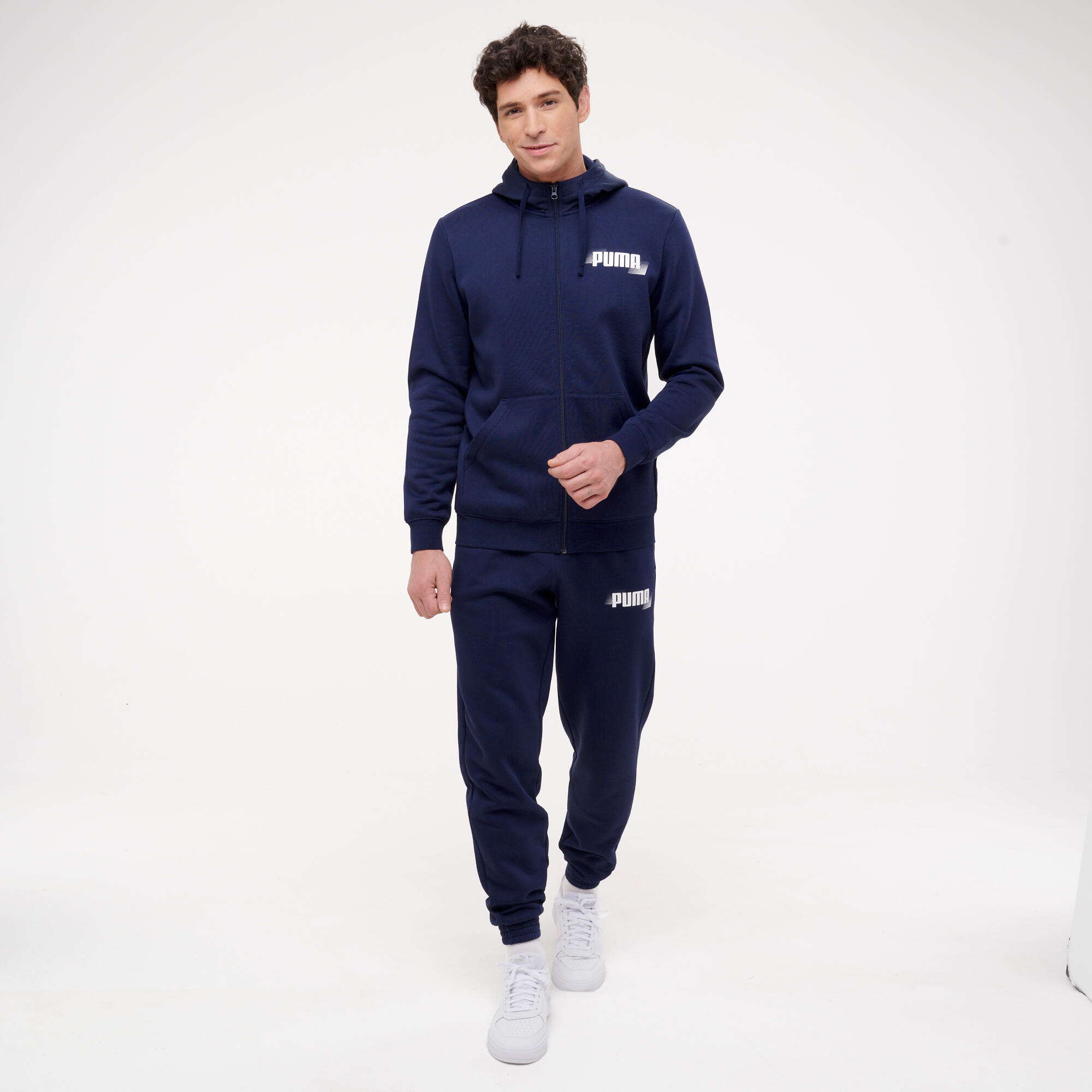 Capuchonvest voor fitness heren marineblauw 3/10