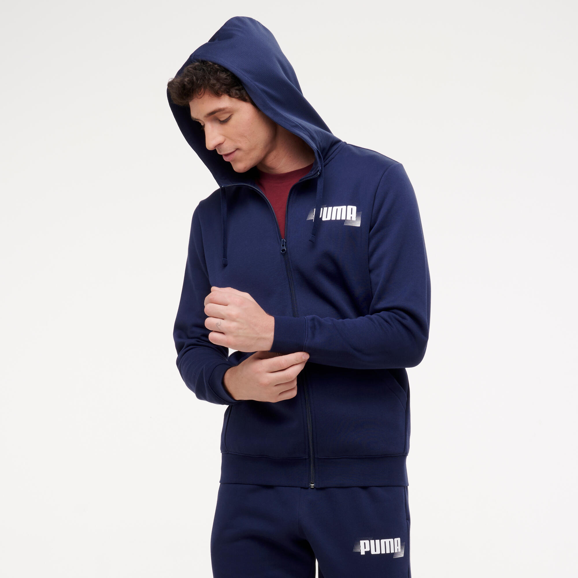 Capuchonvest voor fitness heren marineblauw 5/10