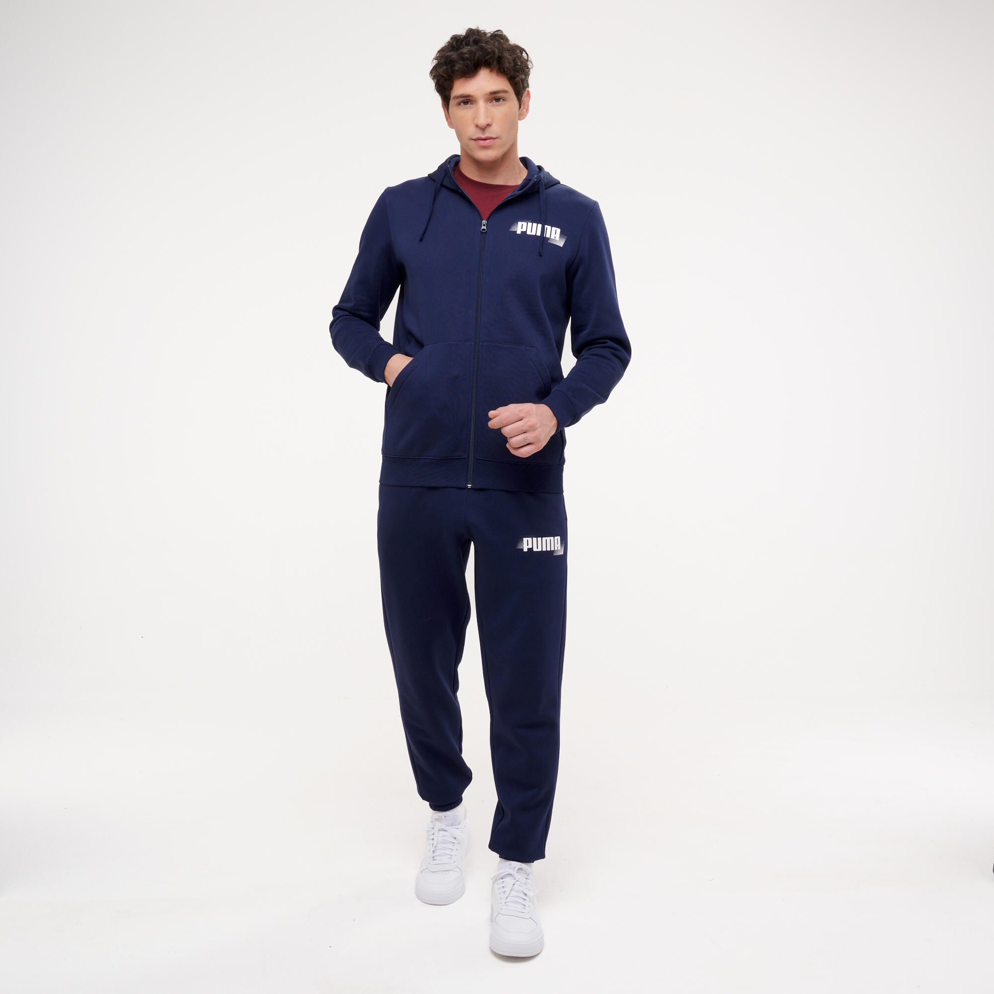 Men's Fitness Jogging Bottoms - Navy Blue 3/8