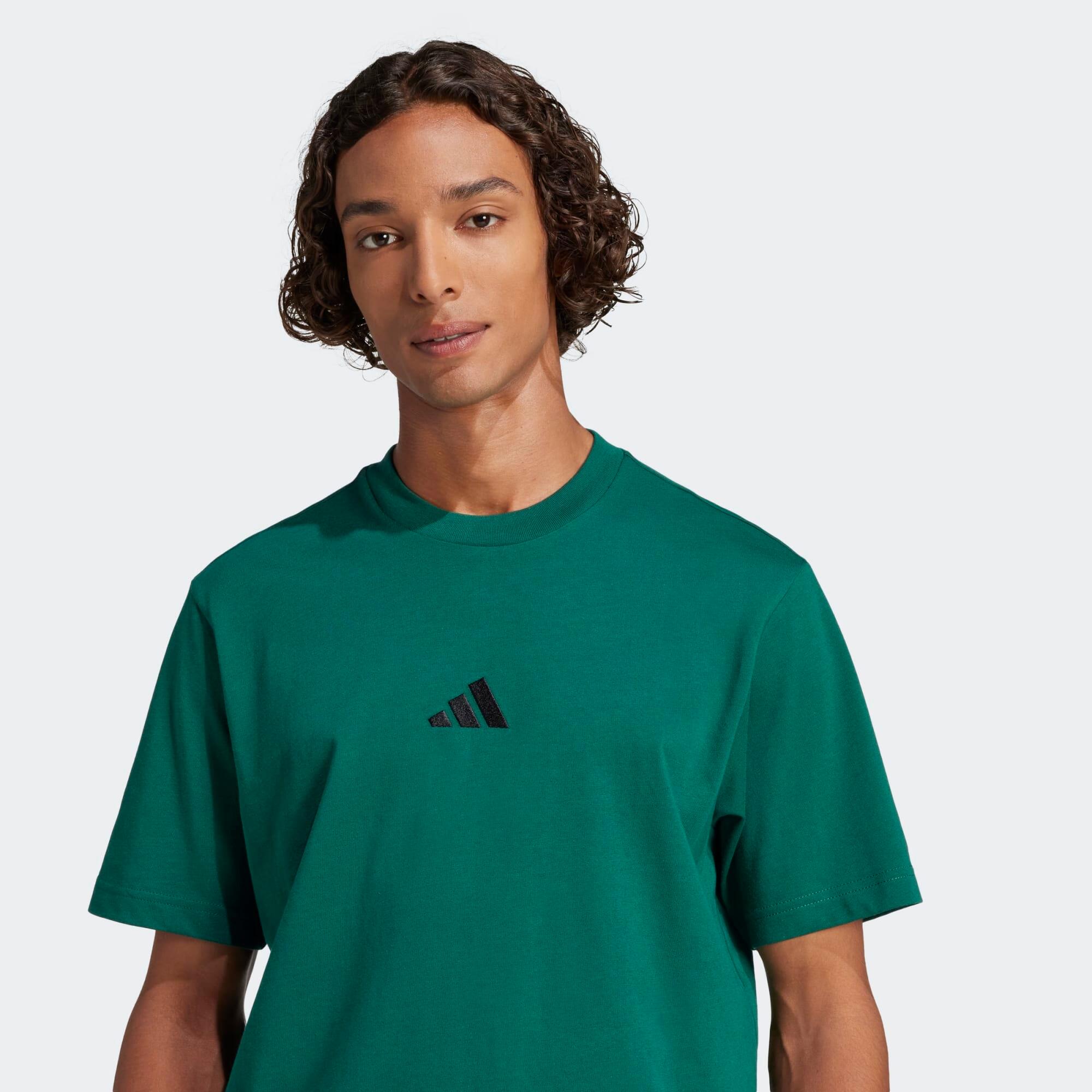 T-shirt de fitness en coton homme, vert 4/5