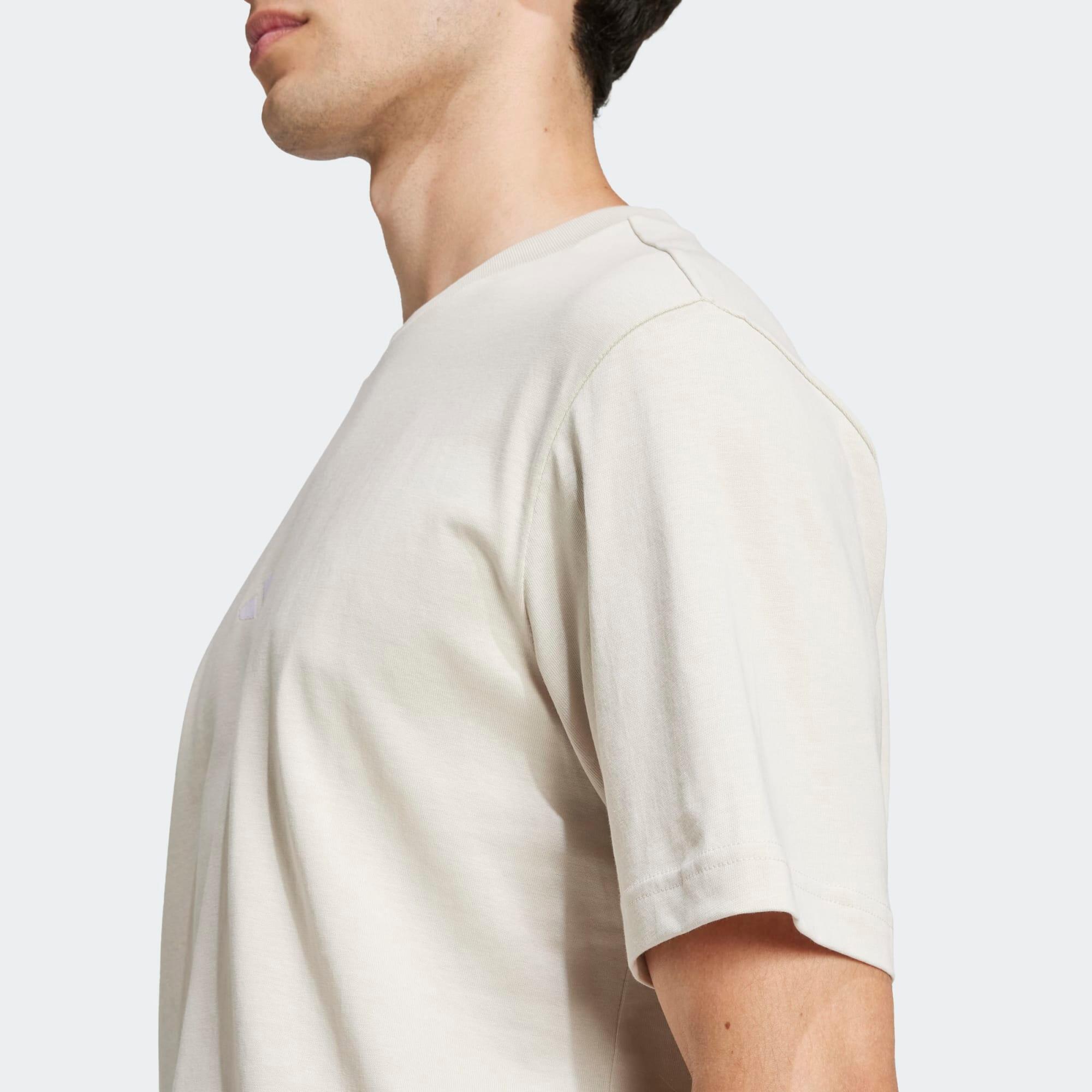 T-shirt de fitness en coton homme, beige 5/6