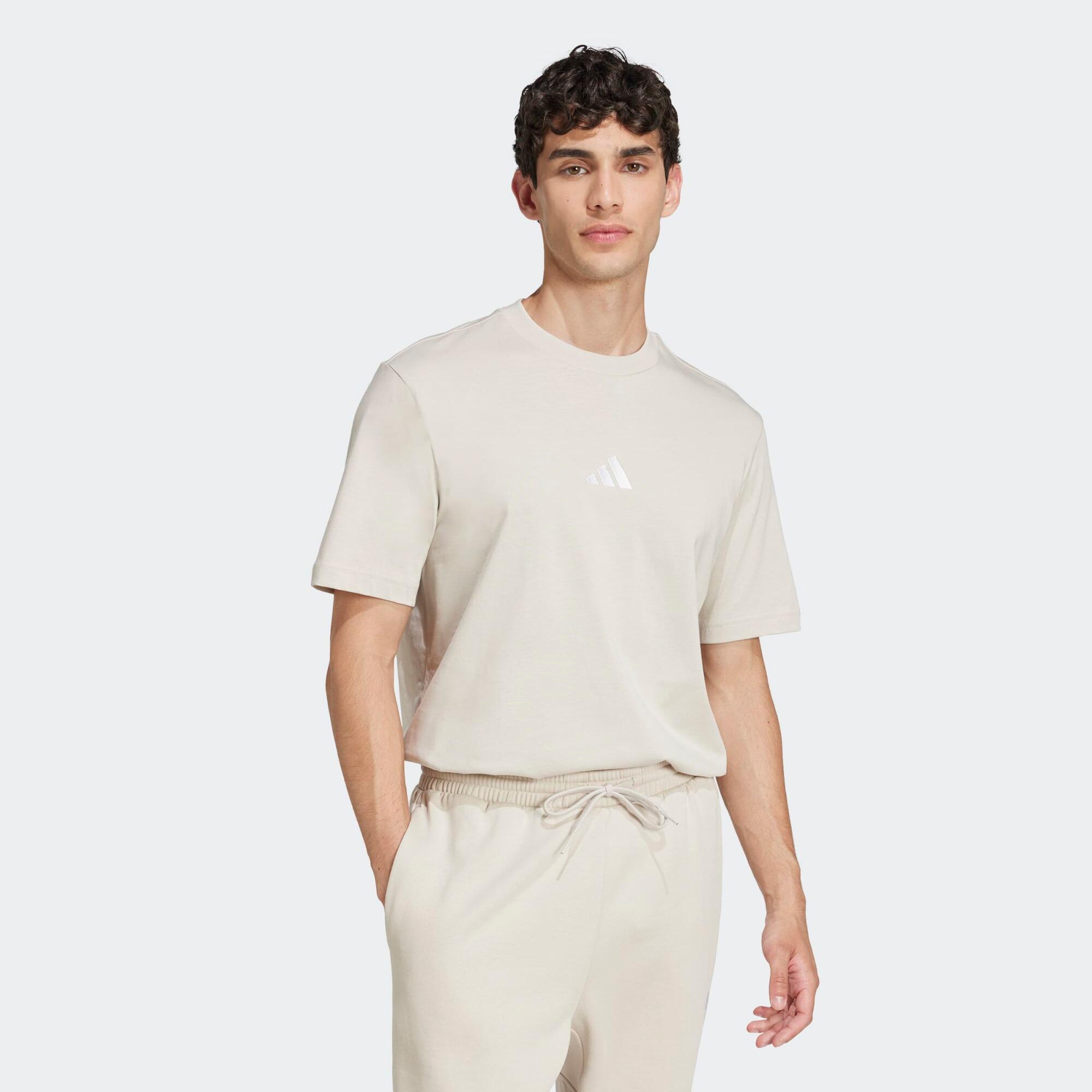 T-shirt de fitness en coton homme, beige 3/6